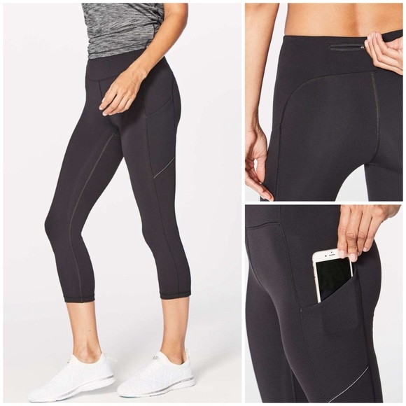 Lululemon Speed Up Crop (21")- Black/ Size 4 - Picture 1 of 10